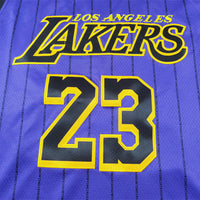 Men's Los Angeles Lakers LeBron James #23 Purple Swingman Jersey1 - City Edition