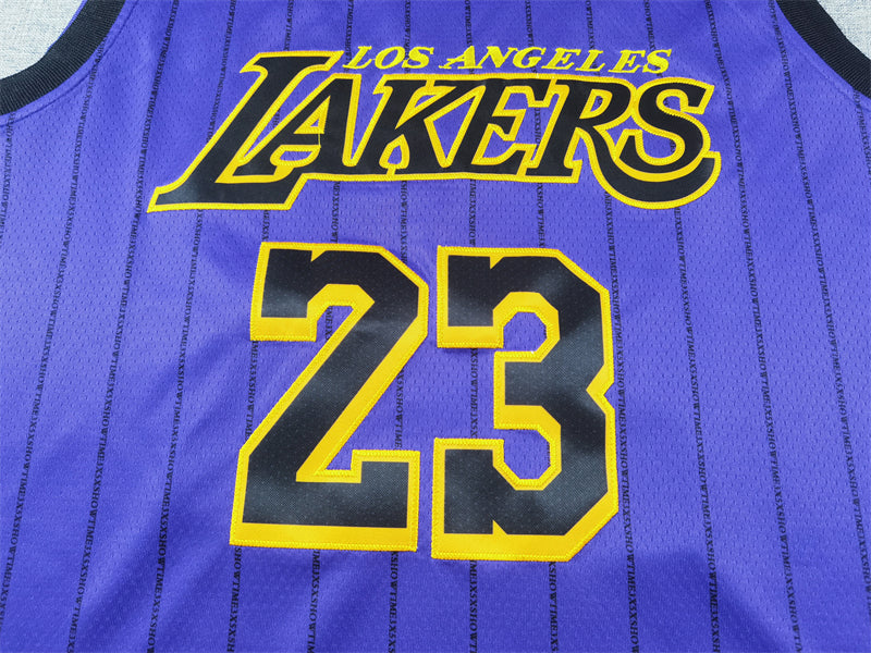 Men's Los Angeles Lakers LeBron James #23 Purple Swingman Jersey1 - City Edition