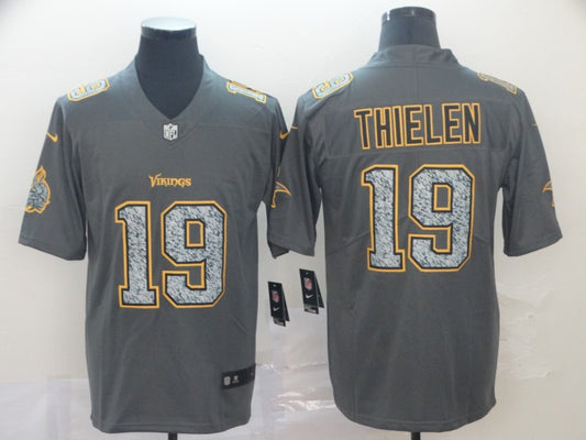 Men's Minnesota Vikings Adam Thielen #19 Gray Game Player Jersey1