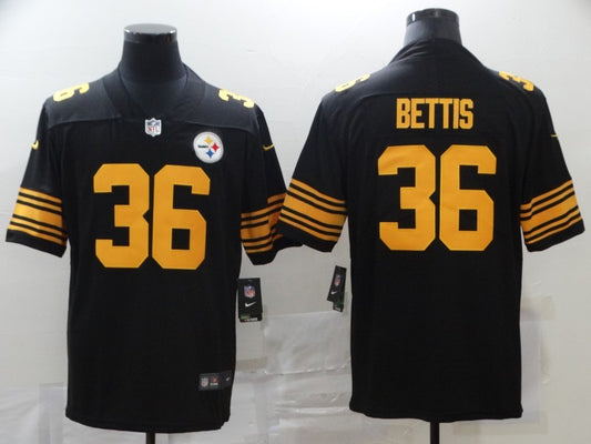 Men's Pittsburgh Steelers Jerome Bettis #36 Black Alternate Legend Jersey1