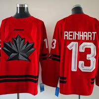 Men's Canada Hockey Sam Reinhart #13 Red 2026 Winter Olympics Jersey