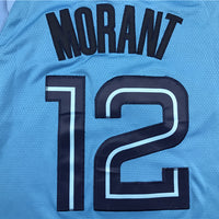Men's Memphis Grizzlies Ja Morant #12 Blue Replica Fast Break Jersey1