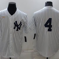 Men's New York Yankees Lou Gehrig #4 White Home Replica Player Name Jersey1