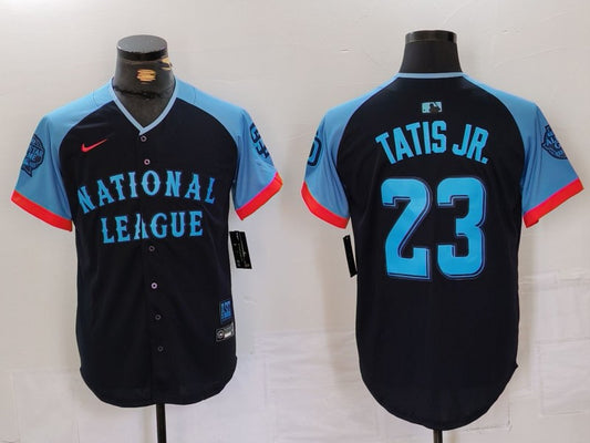 Men's National League Fernando Tatis Jr. #23 Navy 2024 MLB All-Star Game Limited Player Jersey1