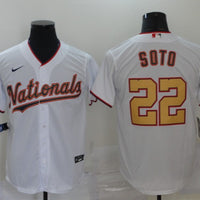 Men's Washington Nationals Juan Soto #22 White Replica Player Jersey1