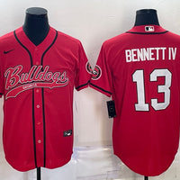 Men's Georgia Bulldogs Stetson Bennett #13 Red Game Player Jersey