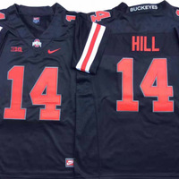 Men's Ohio State Buckeyes K.J. Hill #14 Black Player Game Jersey