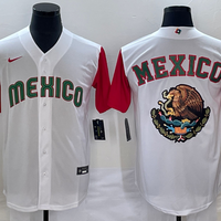 Men's 2023 World Baseball Classic Mexico White/Red Alternate Game Jersey1