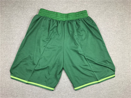 Men's Boston Celtics Green Basketball Retro Shorts1