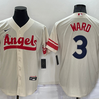 Men's Los Angeles Angels Taylor Ward #3 Cream City Connect Replica Player Jersey1