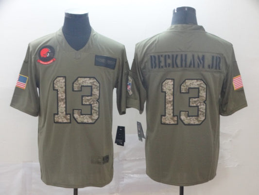 Men's Cleveland Browns Odell Beckham Jr. Olive Player Game Jersey1