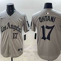 Men's Los Angeles Dodgers Shohei Ohtani #17 Gray Alternate Replica Jersey