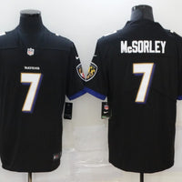 Trace McSorley #7 Baltimore Ravens Black Game Jersey - JerseysFreak