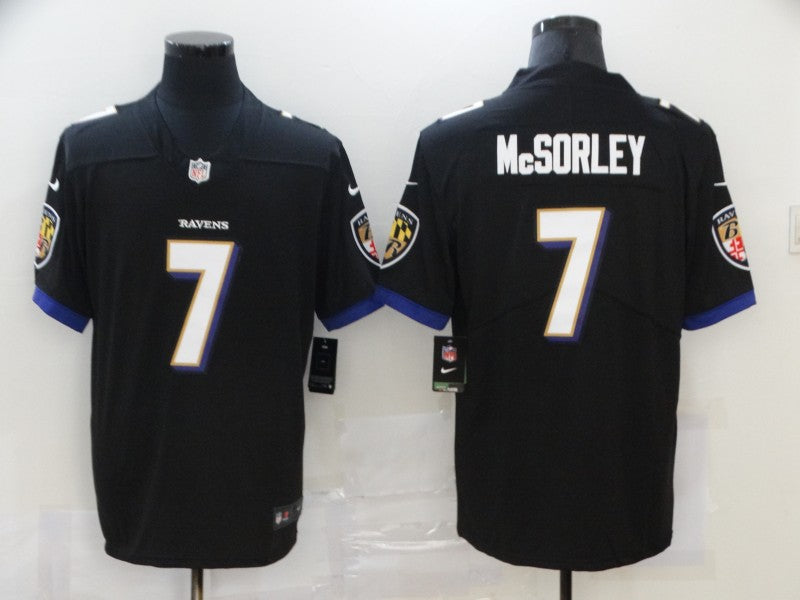 Trace McSorley #7 Baltimore Ravens Black Game Jersey - JerseysFreak