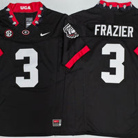 Men's Georgia Bulldogs Nate Frazier #3 Black Game Jersey