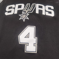 Men's San Antonio Spurs De'Aaron Fox #4 Black Swingman Jersey1 - Icon Edition