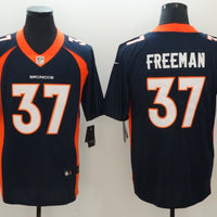 Men's Denver Broncos Royce Freeman #37 Navy Game Jersey1