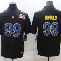 Men's Los Angeles Rams Aaron Donald #99 Black Game Jersey1