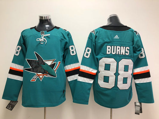 Men's San Jose Sharks Brent Burns #88 Teal Home Breakaway Player Jersey1