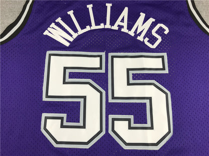 Men's Sacramento Kings Jason Williams Purple Hardwood Classics Swingman Jersey1
