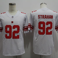 Men's New York Giants Michael Strahan #92 White Game Retired Player Jersey1