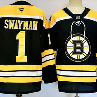 Men's Boston Bruins Jeremy Swayman #1 Fanatics Black Player Jersey