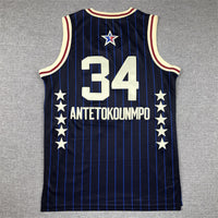 Men's Milwaukee Bucks Giannis Antetokounmpo #34 Navy 2024 NBA All-Star Game Swingman Jersey1