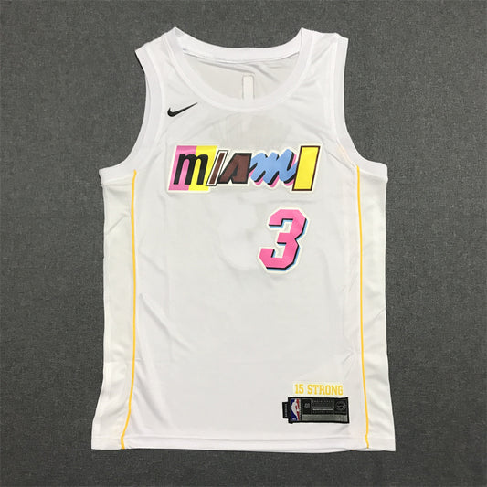 Men's Miami Heat Dwyane Wade #3 White Swingman Jersey1 - City Edition