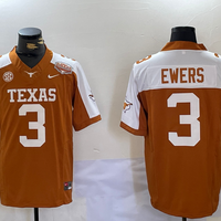 Men's Texas Longhorns Quinn Ewers #3 Burnt Orange Game Jersey