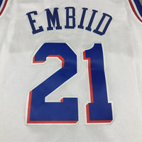 Men's Philadelphia 76ers Joel Embiid #21 White Swingman Jersey1