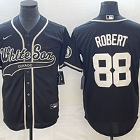 Men's Chicago White Sox Luis Robert #88 Black Replica Player Jersey1 Joint Edition