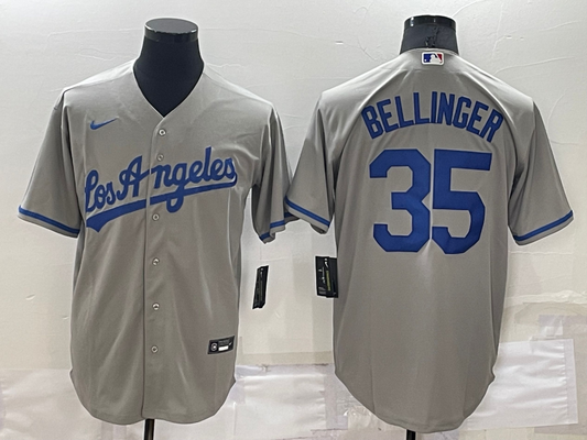 Men's Los Angeles Dodgers Cody Bellinger #35 Gray Stitched Jersey1