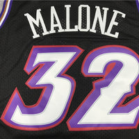 Men's Utah Jazz Karl Malone Black 1998-99 Hardwood Classics Swingman Jersey1