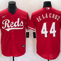 Men's Cincinnati Reds Elly De La Cruz #44 Red Alternate Replica Jersey1