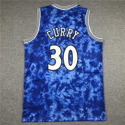 Men's Golden State Warriors Stephen Curry Mitchell & Ness Blue Swingman Jersey1