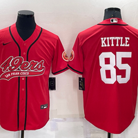 Men's San Francisco 49ers George Kittle #85 Red Game Jersey1 Joint Edition