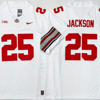 Men's Ohio State Buckeyes Bo Jackson #25 White Player Jersey