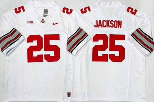 Men's Ohio State Buckeyes Bo Jackson #25 White Player Jersey