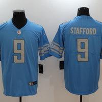 Men's Detroit Lions Matthew Stafford #9 Blue Player Game Jersey1