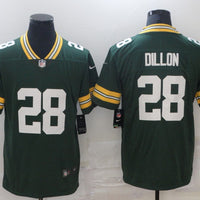 Men's Green Bay Packers AJ Dillon #28 Green Game Jersey1