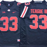 Men's Ohio State Buckeyes Master Teague III #33 Black Player Game Jersey