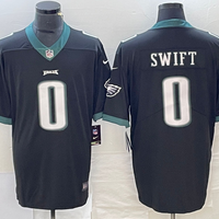Men's Philadelphia Eagles D'Andre Swift #0 Black Game Player Jersey1