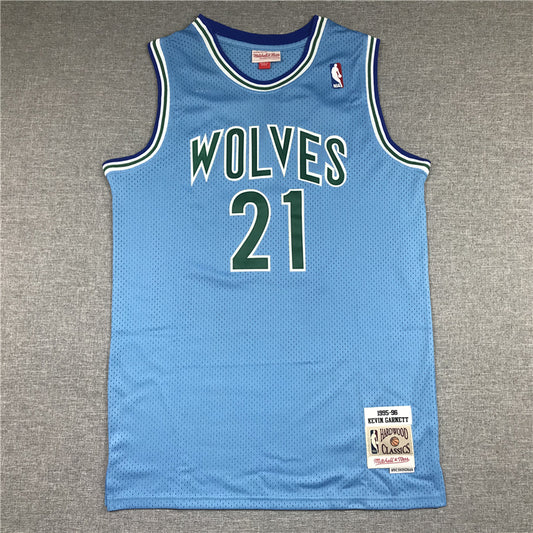 Men's Minnesota Timberwolves Kevin Garnett Hardwood Classics Swingman Jersey1