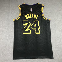 Men's Los Angeles Lakers Kobe Bryant #8-24 Black Mamba City Edition Swingman Jersey1 Black
