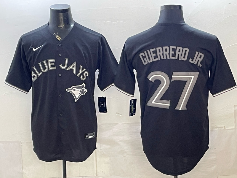 Men's Toronto Blue Jays Vladimir Guerrero Jr. #27 Black Replica Player Jersey