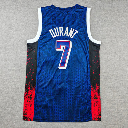 Men's 2024 USA Dream Team Kevin Durant #7 Navy Authentic Player Jersey