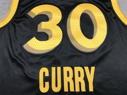 Men's Golden State Warriors Stephen Curry #30 Black 2023/24 Swingman Jersey1 - City Edition