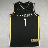 Men's Minnesota Timberwolves Anthony Edwards #1 Black Swingman Jersey1