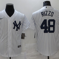 Men's New York Yankees Anthony Rizzo #48 White Replica Baseball Jersey1