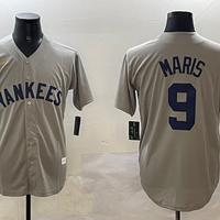 Men's New York Yankees Roger Maris #9 Gray Game Player Jersey1